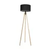 GLOBOSTAR® SAGA 204-0041 Μοντέρνο Επιδαπέδιο Φωτιστικό με Ντουί 1 x E27 AC 220-240V IP20 - Μπεζ & Μαύρο - Μ38 x Π38 x Υ140cm