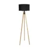 GLOBOSTAR® SAGA 204-0041 Μοντέρνο Επιδαπέδιο Φωτιστικό με Ντουί 1 x E27 AC 220-240V IP20 - Μπεζ & Μαύρο - Μ38 x Π38 x Υ140cm