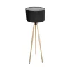 GLOBOSTAR® SAGA 204-0041 Μοντέρνο Επιδαπέδιο Φωτιστικό με Ντουί 1 x E27 AC 220-240V IP20 - Μπεζ & Μαύρο - Μ38 x Π38 x Υ140cm