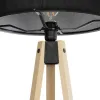 GLOBOSTAR® SAGA 204-0041 Μοντέρνο Επιδαπέδιο Φωτιστικό με Ντουί 1 x E27 AC 220-240V IP20 - Μπεζ & Μαύρο - Μ38 x Π38 x Υ140cm