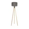 GLOBOSTAR® SAGA 204-0044 Μοντέρνο Επιδαπέδιο Φωτιστικό με Ντουί 1 x E27 AC 220-240V IP20 - Μπεζ & Γκρι - Μ38 x Π38 x Υ140cm