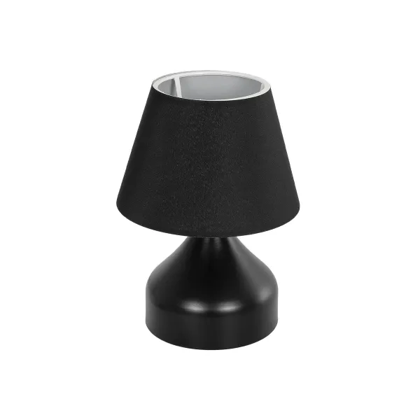 GLOBOSTAR® PYRAMID 204-0058 Μοντέρνο Επιτραπέζιο Φωτιστικό Πορτατίφ με Ντουί 1 x E27 AC 220-240V IP20 - Μαύρο - Μ22 x Π22 x Υ30cm