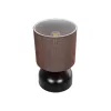 GLOBOSTAR® RUBIK 204-0060 Μοντέρνο Επιτραπέζιο Φωτιστικό Πορτατίφ με Ντουί 1 x E27 AC 220-240V IP20 - Μαύρο & Καφέ - Μ18 x Π18 x Υ30cm