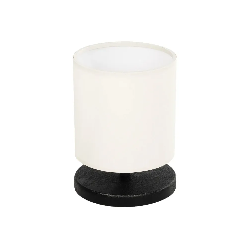 GLOBOSTAR® MINNIE 204-0062 Μοντέρνο Επιτραπέζιο Φωτιστικό Πορτατίφ με Ντουί 1 x E14 AC 220-240V IP20 - Μαύρο & Μπεζ - Μ15 x Π15 x Υ21cm