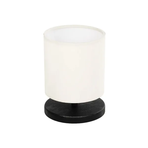 GLOBOSTAR® MINNIE 204-0062 Μοντέρνο Επιτραπέζιο Φωτιστικό Πορτατίφ με Ντουί 1 x E14 AC 220-240V IP20 - Μαύρο & Μπεζ - Μ15 x Π15 x Υ21cm