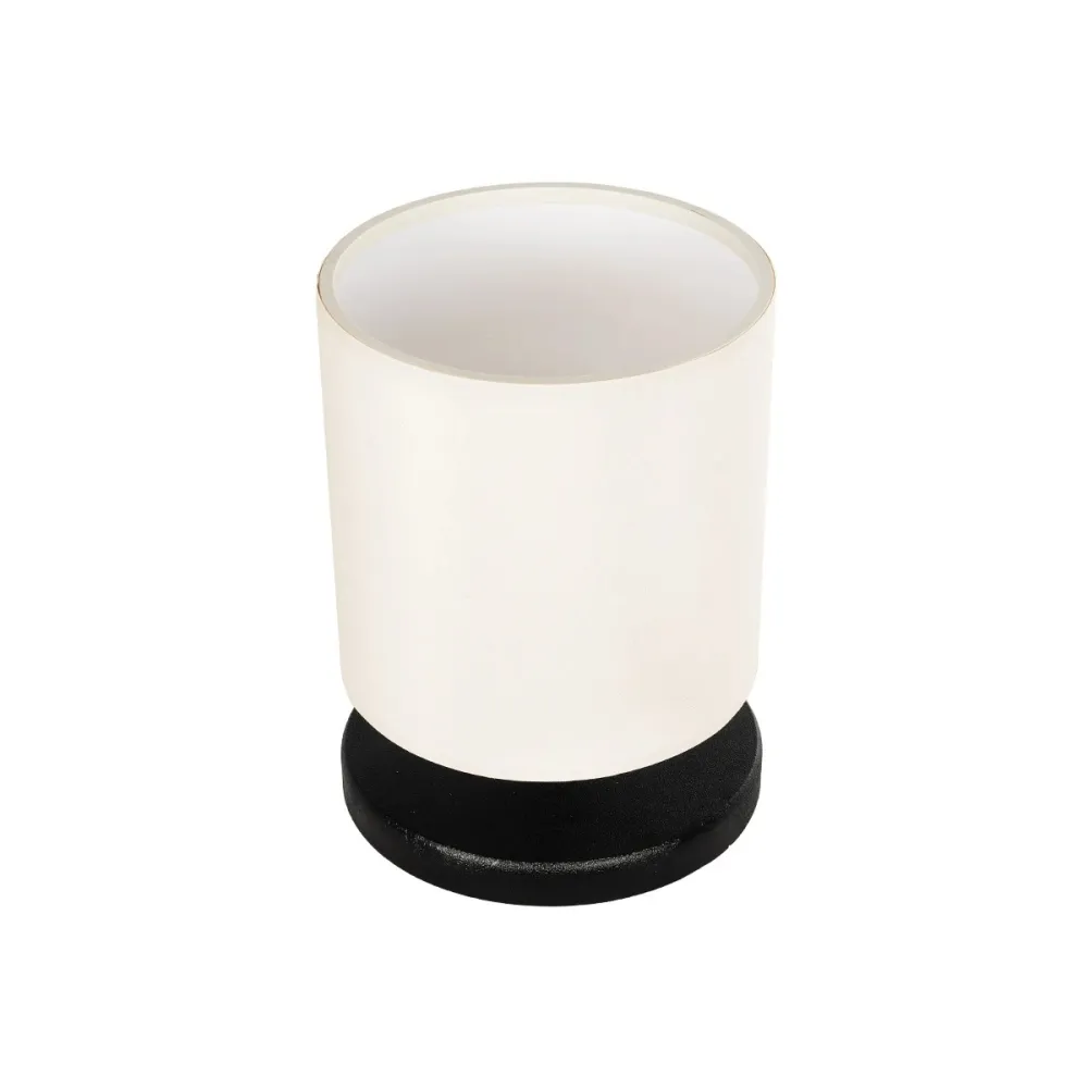 GLOBOSTAR® MINNIE 204-0062 Μοντέρνο Επιτραπέζιο Φωτιστικό Πορτατίφ με Ντουί 1 x E14 AC 220-240V IP20 - Μαύρο & Μπεζ - Μ15 x Π15 x Υ21cm
