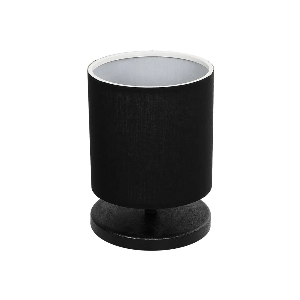 GLOBOSTAR® MINNIE 204-0063 Μοντέρνο Επιτραπέζιο Φωτιστικό Πορτατίφ με Ντουί 1 x E14 AC 220-240V IP20 - Μαύρο - Μ15 x Π15 x Υ21cm
