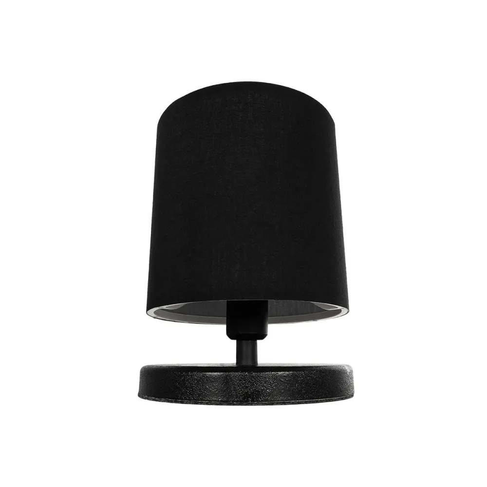 GLOBOSTAR® MINNIE 204-0063 Μοντέρνο Επιτραπέζιο Φωτιστικό Πορτατίφ με Ντουί 1 x E14 AC 220-240V IP20 - Μαύρο - Μ15 x Π15 x Υ21cm