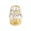 GLOBOSTAR® GLASSY 204-0064 Μοντέρνο Επιτραπέζιο Φωτιστικό Πορτατίφ με Ντουί 1 x E27 AC 220-240V IP20 - Χρυσό & Διάφανο - Μ18 x Π180 x Υ22cm