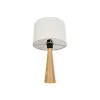 GLOBOSTAR® COBRA 204-0066 Μοντέρνο Επιτραπέζιο Φωτιστικό Πορτατίφ με Ντουί 1 x E27 AC 220-240V IP20 - Μπεζ & Λευκό - Μ24 x Π24 x Υ39cm