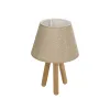 GLOBOSTAR® CAP 204-0067 Μοντέρνο Επιτραπέζιο Φωτιστικό Πορτατίφ με Ντουί 1 x E27 AC 220-240V IP20 - Καφέ & Μπεζ - Μ22 x Π22 x Υ33cm