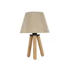 GLOBOSTAR® CAP 204-0067 Μοντέρνο Επιτραπέζιο Φωτιστικό Πορτατίφ με Ντουί 1 x E27 AC 220-240V IP20 - Καφέ & Μπεζ - Μ22 x Π22 x Υ33cm