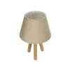 GLOBOSTAR® CAP 204-0067 Μοντέρνο Επιτραπέζιο Φωτιστικό Πορτατίφ με Ντουί 1 x E27 AC 220-240V IP20 - Καφέ & Μπεζ - Μ22 x Π22 x Υ33cm