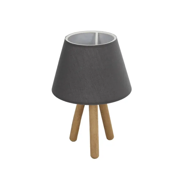 GLOBOSTAR® CAP 204-0068 Μοντέρνο Επιτραπέζιο Φωτιστικό Πορτατίφ με Ντουί 1 x E27 AC 220-240V IP20 - Καφέ & Μαύρο - Μ22 x Π22 x Υ33cm