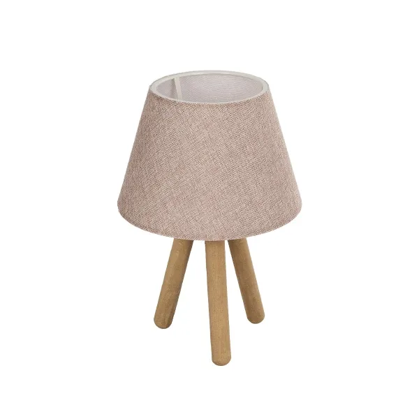 GLOBOSTAR® CAP 204-0070 Μοντέρνο Επιτραπέζιο Φωτιστικό Πορτατίφ με Ντουί 1 x E27 AC 220-240V IP20 - Καφέ & Ροζ - Μ22 x Π22 x Υ33cm