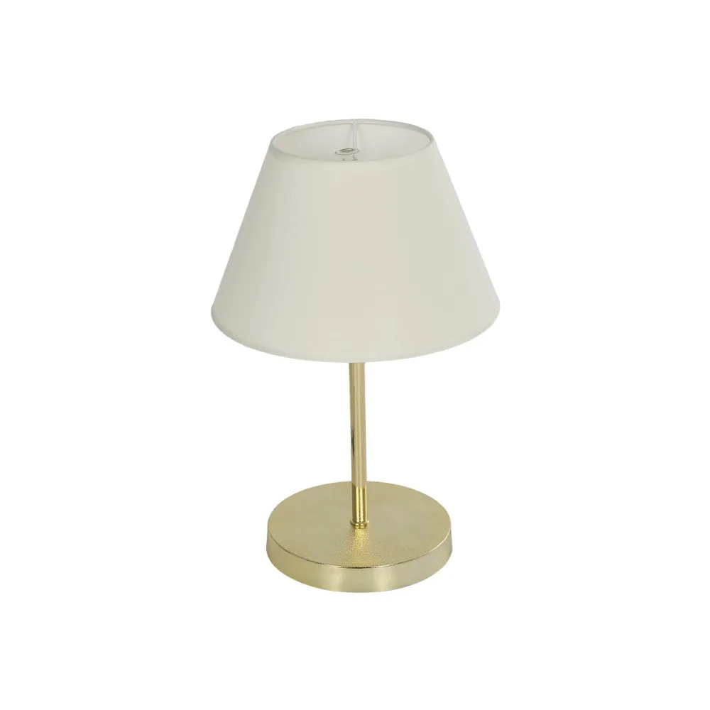 GLOBOSTAR® GLOSSY 204-0071 Μοντέρνο Επιτραπέζιο Φωτιστικό Πορτατίφ με Ντουί 1 x E27 AC 220-240V IP20 - Χρυσό & Λευκό - Μ22 x Π22 x Υ34cm