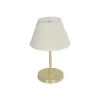 GLOBOSTAR® GLOSSY 204-0071 Μοντέρνο Επιτραπέζιο Φωτιστικό Πορτατίφ με Ντουί 1 x E27 AC 220-240V IP20 - Χρυσό & Λευκό - Μ22 x Π22 x Υ34cm
