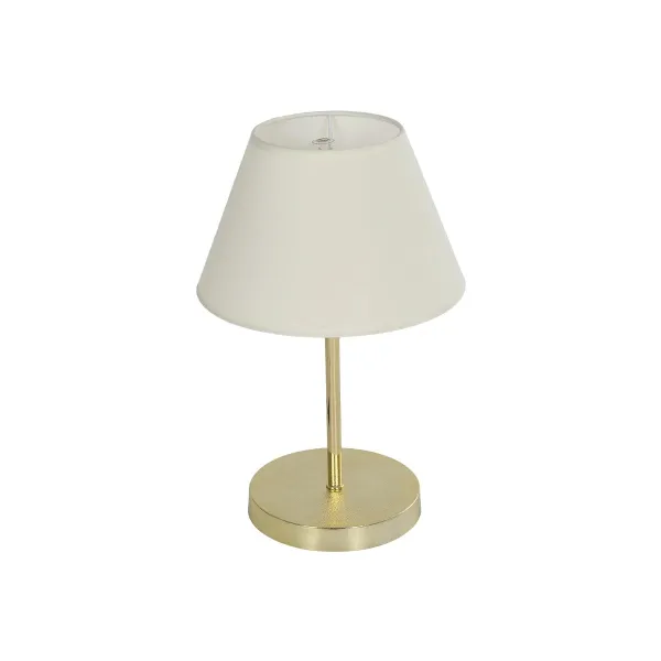 GLOBOSTAR® GLOSSY 204-0071 Μοντέρνο Επιτραπέζιο Φωτιστικό Πορτατίφ με Ντουί 1 x E27 AC 220-240V IP20 - Χρυσό & Λευκό - Μ22 x Π22 x Υ34cm