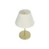 GLOBOSTAR® GLOSSY 204-0071 Μοντέρνο Επιτραπέζιο Φωτιστικό Πορτατίφ με Ντουί 1 x E27 AC 220-240V IP20 - Χρυσό & Λευκό - Μ22 x Π22 x Υ34cm