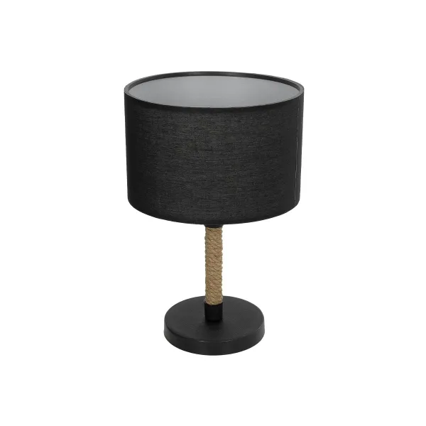 GLOBOSTAR® STRING 204-0072 Μοντέρνο Επιτραπέζιο Φωτιστικό Πορτατίφ με Ντουί 1 x E27 AC 220-240V IP20 - Μαύρο & Μπεζ - Μ24 x Π24 x Υ37cm