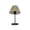 GLOBOSTAR® LARA 204-0073 Μοντέρνο Επιτραπέζιο Φωτιστικό Πορτατίφ με Ντουί 1 x E27 AC 220-240V IP20 - Μαύρο & Μπεζ - Μ22 x Π22 x Υ34cm