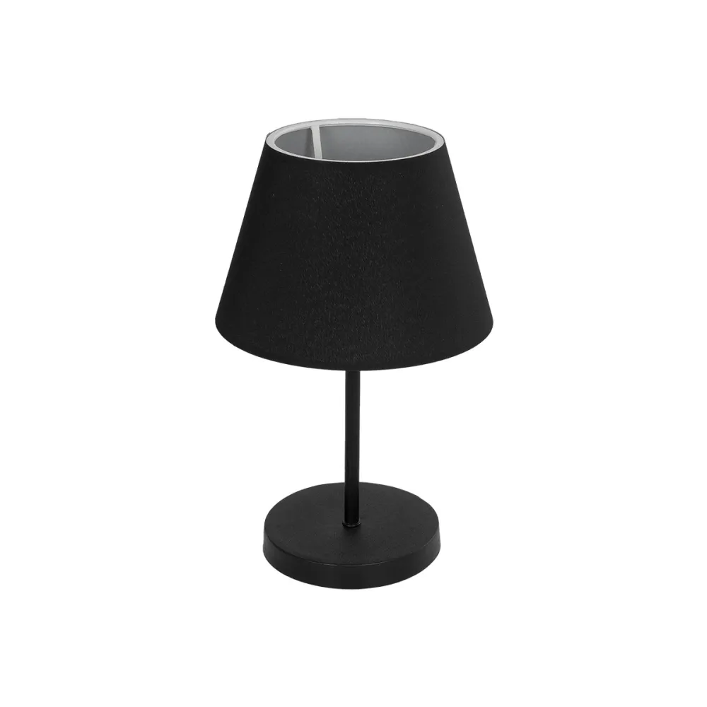GLOBOSTAR® LARA 204-0074 Μοντέρνο Επιτραπέζιο Φωτιστικό Πορτατίφ με Ντουί 1 x E27 AC 220-240V IP20 - Μαύρο - Μ22 x Π22 x Υ35cm