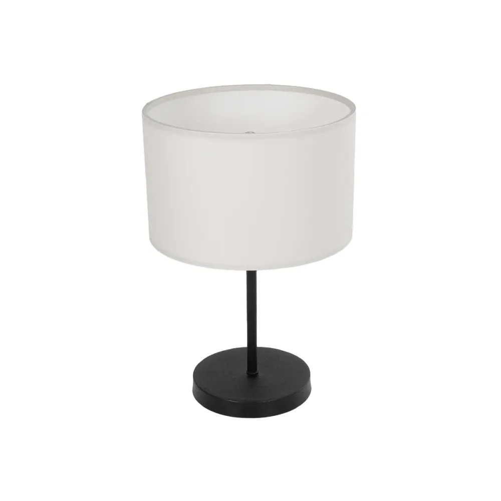 GLOBOSTAR® LARA 204-0075 Μοντέρνο Επιτραπέζιο Φωτιστικό Πορτατίφ με Ντουί 1 x E27 AC 220-240V IP20 - Μαύρο & Μπεζ - Μ24 x Π24 x Υ36cm