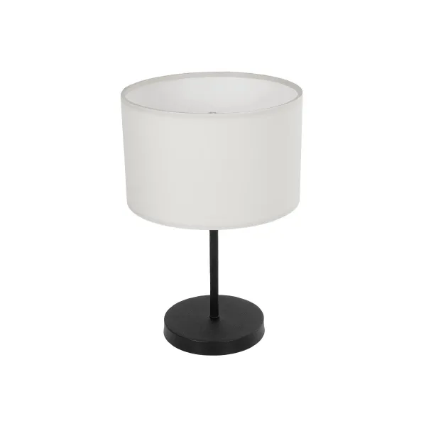 GLOBOSTAR® LARA 204-0075 Μοντέρνο Επιτραπέζιο Φωτιστικό Πορτατίφ με Ντουί 1 x E27 AC 220-240V IP20 - Μαύρο & Μπεζ - Μ24 x Π24 x Υ36cm