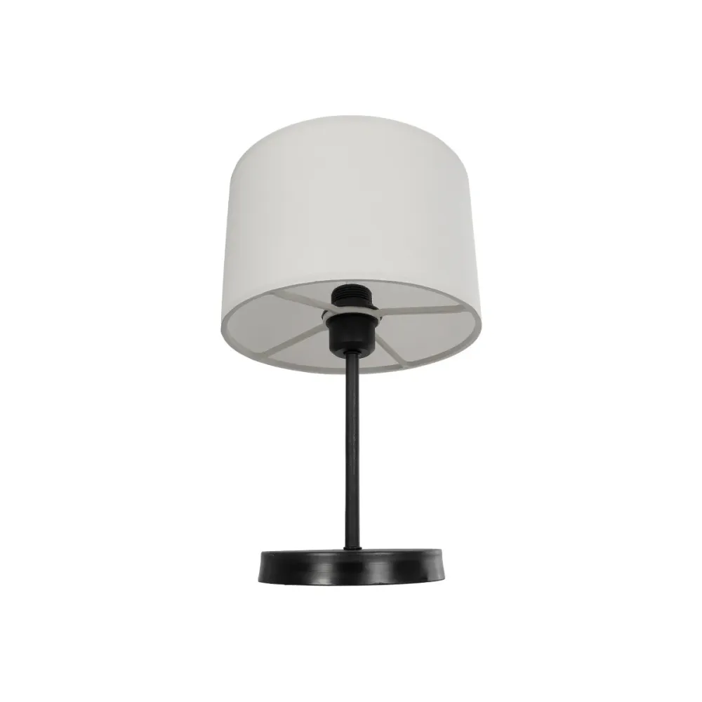 GLOBOSTAR® LARA 204-0075 Μοντέρνο Επιτραπέζιο Φωτιστικό Πορτατίφ με Ντουί 1 x E27 AC 220-240V IP20 - Μαύρο & Μπεζ - Μ24 x Π24 x Υ36cm
