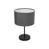 GLOBOSTAR® LARA 204-0076 Μοντέρνο Επιτραπέζιο Φωτιστικό Πορτατίφ με Ντουί 1 x E27 AC 220-240V IP20 - Μαύρο - Μ24 x Π24 x Υ36cm