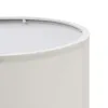 GLOBOSTAR® GLOSSY 204-0077 Μοντέρνο Επιτραπέζιο Φωτιστικό Πορτατίφ με Ντουί 1 x E27 AC 220-240V IP20 - Ασημί & Μπεζ - Μ19 x Π19 x Υ36cm
