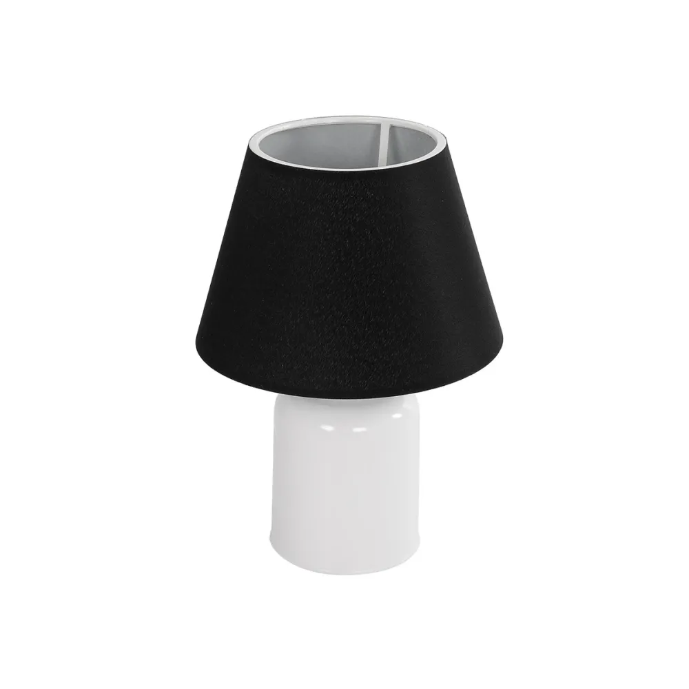 GLOBOSTAR® CIA 204-0081 Μοντέρνο Επιτραπέζιο Φωτιστικό Πορτατίφ με Ντουί 1 x E27 AC 220-240V IP20 - Λευκό & Μαύρο - Μ23 x Π23 x Υ31,5cm