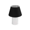 GLOBOSTAR® CIA 204-0081 Μοντέρνο Επιτραπέζιο Φωτιστικό Πορτατίφ με Ντουί 1 x E27 AC 220-240V IP20 - Λευκό & Μαύρο - Μ23 x Π23 x Υ31,5cm