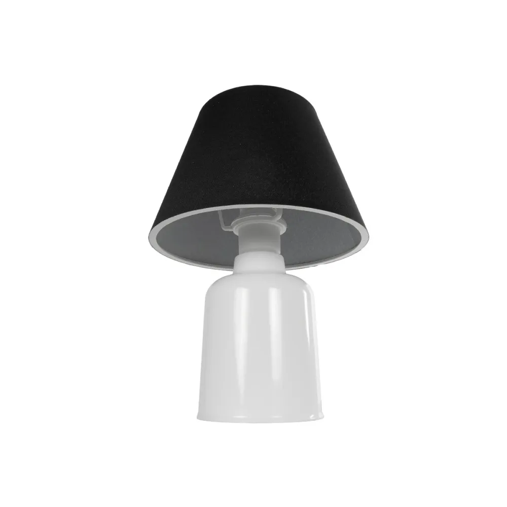 GLOBOSTAR® CIA 204-0081 Μοντέρνο Επιτραπέζιο Φωτιστικό Πορτατίφ με Ντουί 1 x E27 AC 220-240V IP20 - Λευκό & Μαύρο - Μ23 x Π23 x Υ31,5cm