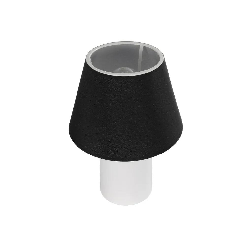 GLOBOSTAR® CIA 204-0081 Μοντέρνο Επιτραπέζιο Φωτιστικό Πορτατίφ με Ντουί 1 x E27 AC 220-240V IP20 - Λευκό & Μαύρο - Μ23 x Π23 x Υ31,5cm