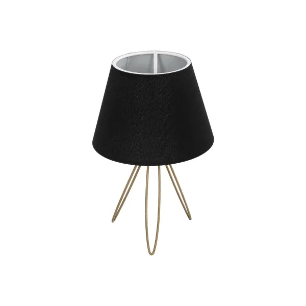 GLOBOSTAR® TRIP 204-0085 Μοντέρνο Επιτραπέζιο Φωτιστικό Πορτατίφ με Ντουί 1 x E27 AC 220-240V IP20 - Χρυσό & Μαύρο - Μ22 x Π22 x Υ34cm