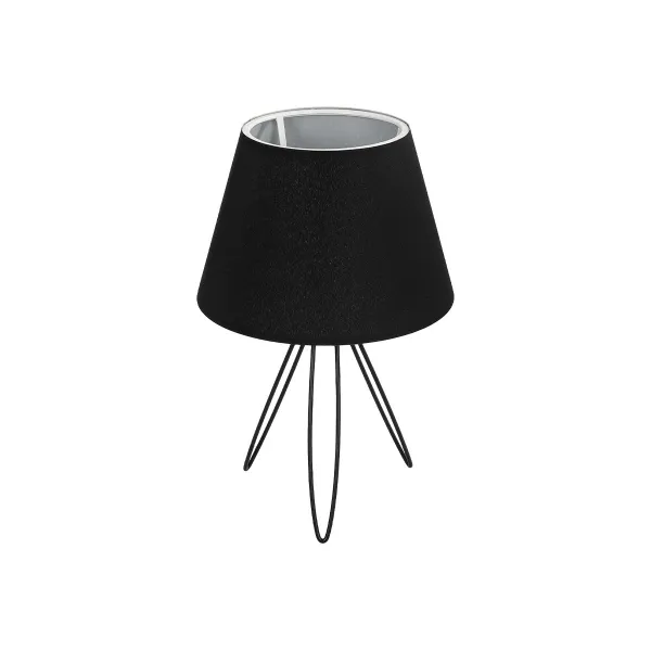 GLOBOSTAR® TRIP 204-0086 Μοντέρνο Επιτραπέζιο Φωτιστικό Πορτατίφ με Ντουί 1 x E27 AC 220-240V IP20 - Μαύρο - Μ22 x Π22 x Υ34cm