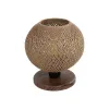 GLOBOSTAR® BOWL 204-0087 Μοντέρνο Επιτραπέζιο Φωτιστικό Πορτατίφ με Ντουί 1 x E27 AC 220-240V IP20 - Καφέ & Μπεζ - Μ22 x Π22 x Υ23cm