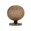 GLOBOSTAR® BOWL 204-0087 Μοντέρνο Επιτραπέζιο Φωτιστικό Πορτατίφ με Ντουί 1 x E27 AC 220-240V IP20 - Καφέ & Μπεζ - Μ22 x Π22 x Υ23cm