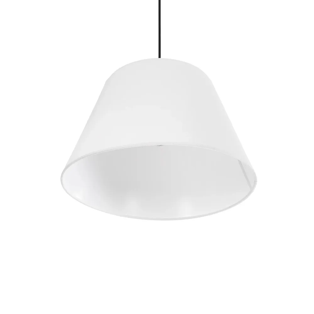 GLOBOSTAR® TRIANGLE 204-0089 Μοντέρνο Κρεμαστό Φωτιστικό Οροφής με Ντουί 1 x E27 AC 220-240V IP20 - Λευκό - Μ35 x Π35 x Υ24cm