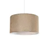 GLOBOSTAR® LOFTY 204-0090 Μοντέρνο Κρεμαστό Φωτιστικό Οροφής με Ντουί 1 x E27 AC 220-240V IP20 - Μπεζ - Μ37 x Π37 x Υ21cm