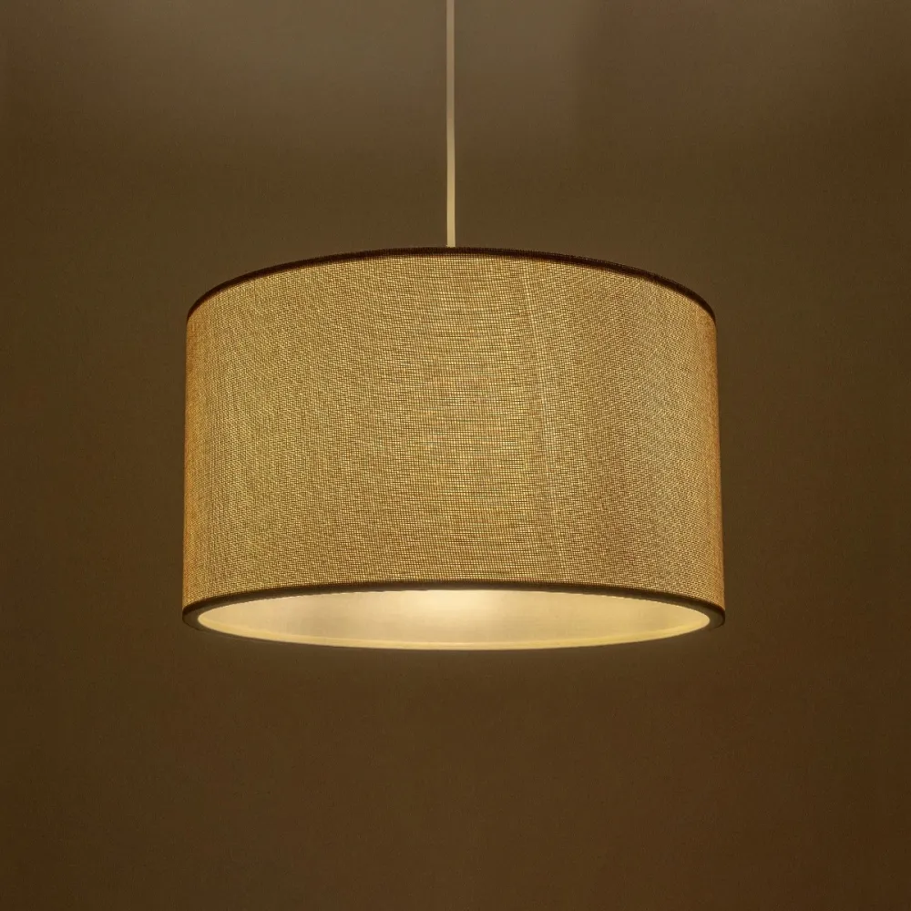 GLOBOSTAR® LOFTY 204-0090 Μοντέρνο Κρεμαστό Φωτιστικό Οροφής με Ντουί 1 x E27 AC 220-240V IP20 - Μπεζ - Μ37 x Π37 x Υ21cm