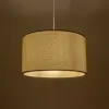 GLOBOSTAR® LOFTY 204-0090 Μοντέρνο Κρεμαστό Φωτιστικό Οροφής με Ντουί 1 x E27 AC 220-240V IP20 - Μπεζ - Μ37 x Π37 x Υ21cm