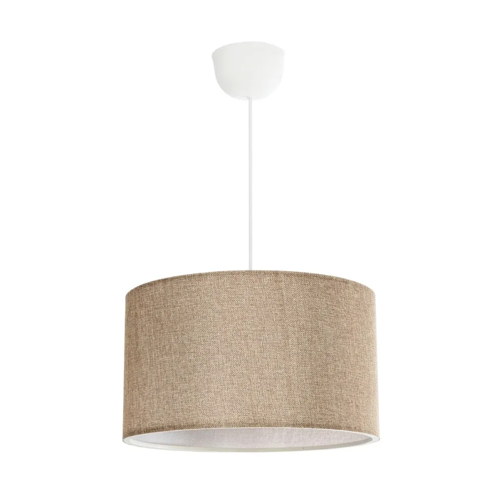 GLOBOSTAR® LOFTY 204-0090 Μοντέρνο Κρεμαστό Φωτιστικό Οροφής με Ντουί 1 x E27 AC 220-240V IP20 - Μπεζ - Μ37 x Π37 x Υ21cm