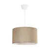 GLOBOSTAR® LOFTY 204-0090 Μοντέρνο Κρεμαστό Φωτιστικό Οροφής με Ντουί 1 x E27 AC 220-240V IP20 - Μπεζ - Μ37 x Π37 x Υ21cm
