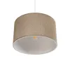 GLOBOSTAR® LOFTY 204-0090 Μοντέρνο Κρεμαστό Φωτιστικό Οροφής με Ντουί 1 x E27 AC 220-240V IP20 - Μπεζ - Μ37 x Π37 x Υ21cm