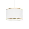 GLOBOSTAR® LOFTY 204-0091 Μοντέρνο Κρεμαστό Φωτιστικό Οροφής με Ντουί 1 x E27 AC 220-240V IP20 - Λευκό - Μ37 x Π37 x Υ21cm