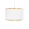 GLOBOSTAR® LOFTY 204-0091 Μοντέρνο Κρεμαστό Φωτιστικό Οροφής με Ντουί 1 x E27 AC 220-240V IP20 - Λευκό - Μ37 x Π37 x Υ21cm