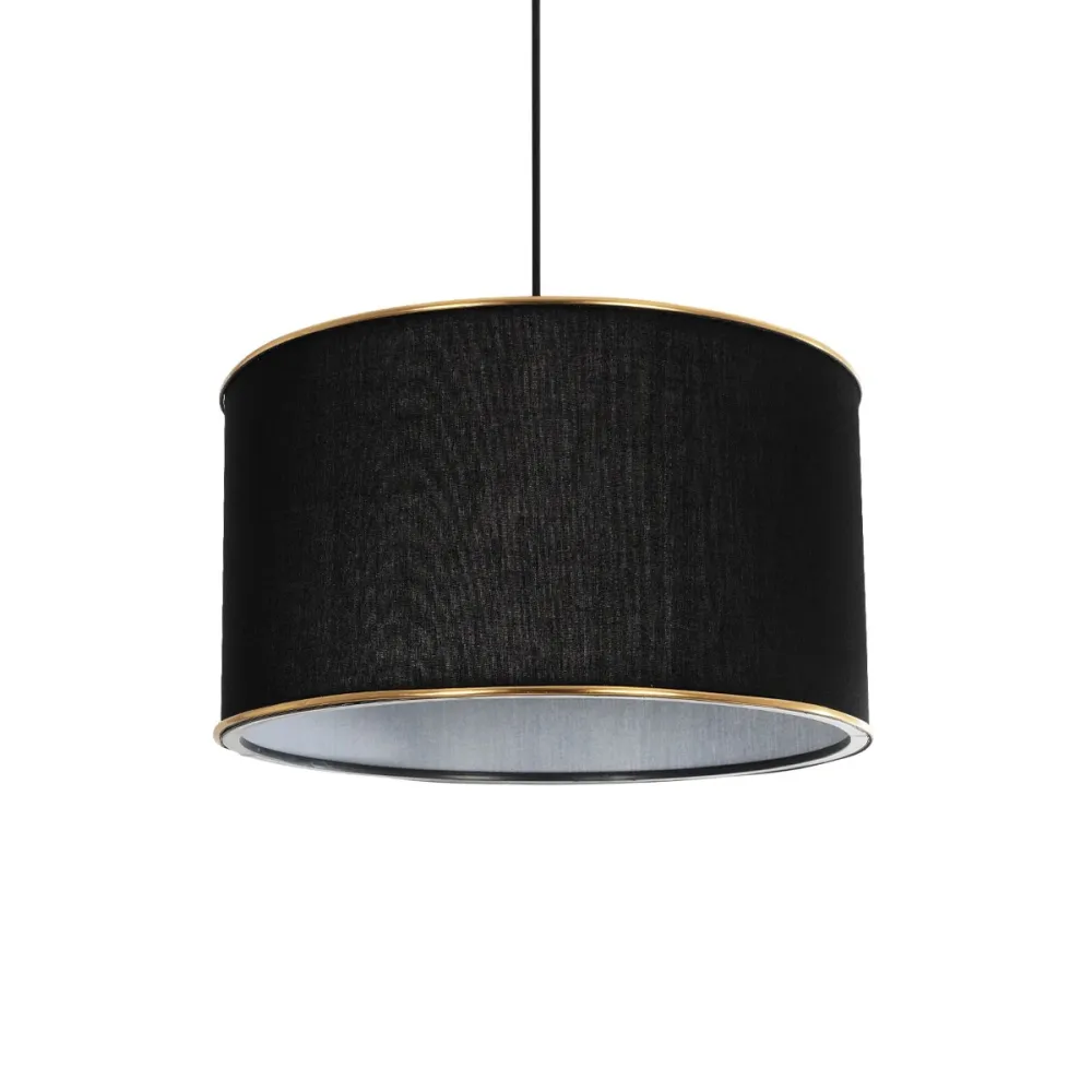 GLOBOSTAR® LOFTY 204-0092 Μοντέρνο Κρεμαστό Φωτιστικό Οροφής με Ντουί 1 x E27 AC 220-240V IP20 - Μαύρο - Μ37 x Π37 x Υ21cm