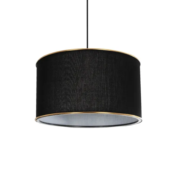 GLOBOSTAR® LOFTY 204-0092 Μοντέρνο Κρεμαστό Φωτιστικό Οροφής με Ντουί 1 x E27 AC 220-240V IP20 - Μαύρο - Μ37 x Π37 x Υ21cm